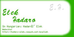 elek hadaro business card